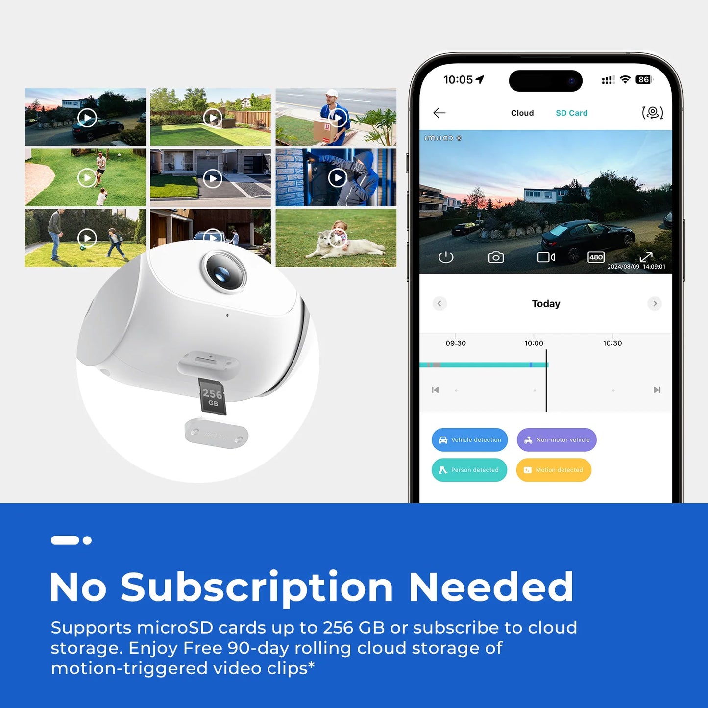 IMILAB EC5 -Smart Security System Kit, Outdoor Video Surveillance, Wireless App Control, Floodlight Camera, Wi-Fi, 2K