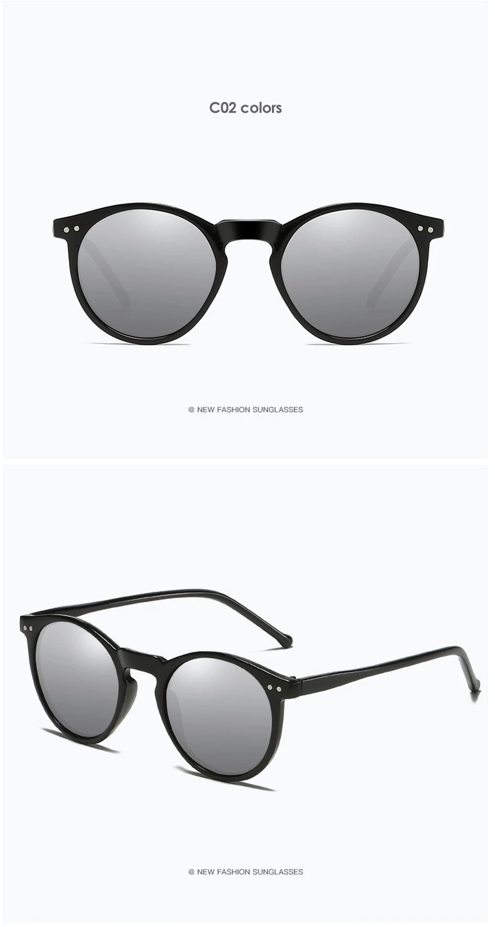 2024 Polarized Sunglasses Men Women Brand Designer Retro Round Sun Glasses Vintage Male Female Goggles UV400 Oculos Gafas De Sol