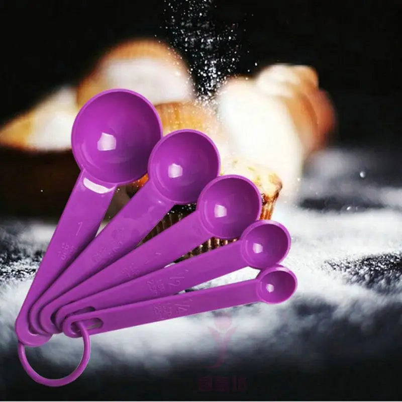 New 5Pcs/set Kitchen Measuring Spoon Teaspoon Coffee Sugar Cups With Scale Tools Dropship Scoop Baking Cooking