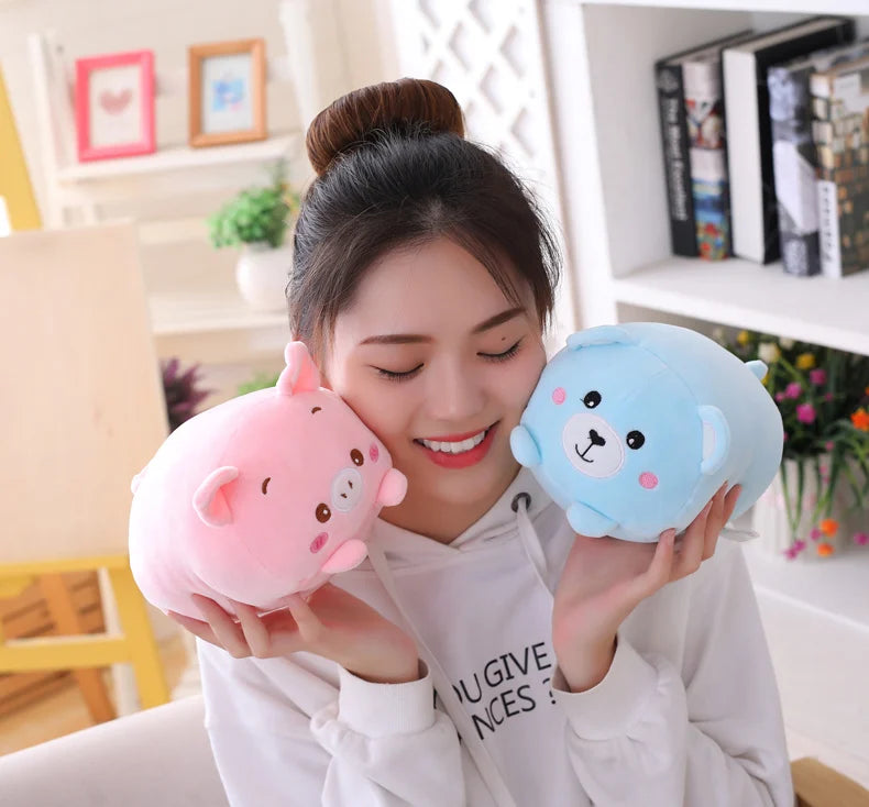 Hot 20/28cm Soft Animals Cartoon Cat Pillows Cushion Lovely Rabbit Stuffed Dog Penguin Pig Frog Plush Toy Birthyday Gift