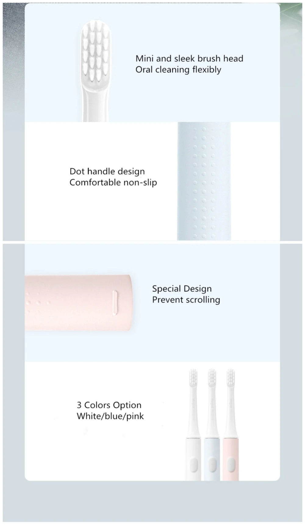 XIAOMI MIJIA T100 Sonic Electric Toothbrush Cordless USB Rechargeable Toothbrush Waterproof Ultrasonic Automatic Tooth Brush