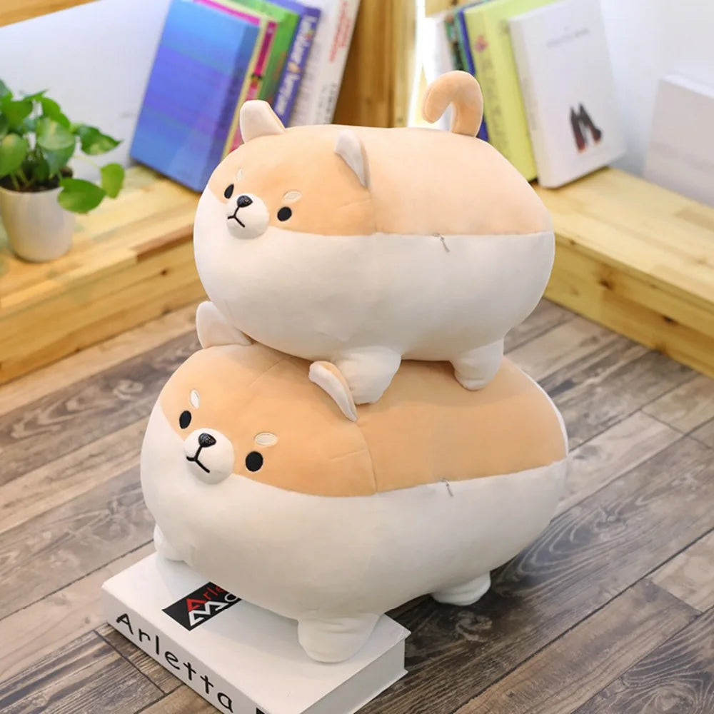 1pc Lovely Fat Shiba Inu & Corgi Dog Plush Toys Stuffed Soft Kawaii Animal Cartoon Pillow Dolls Gift for Kids Baby Children