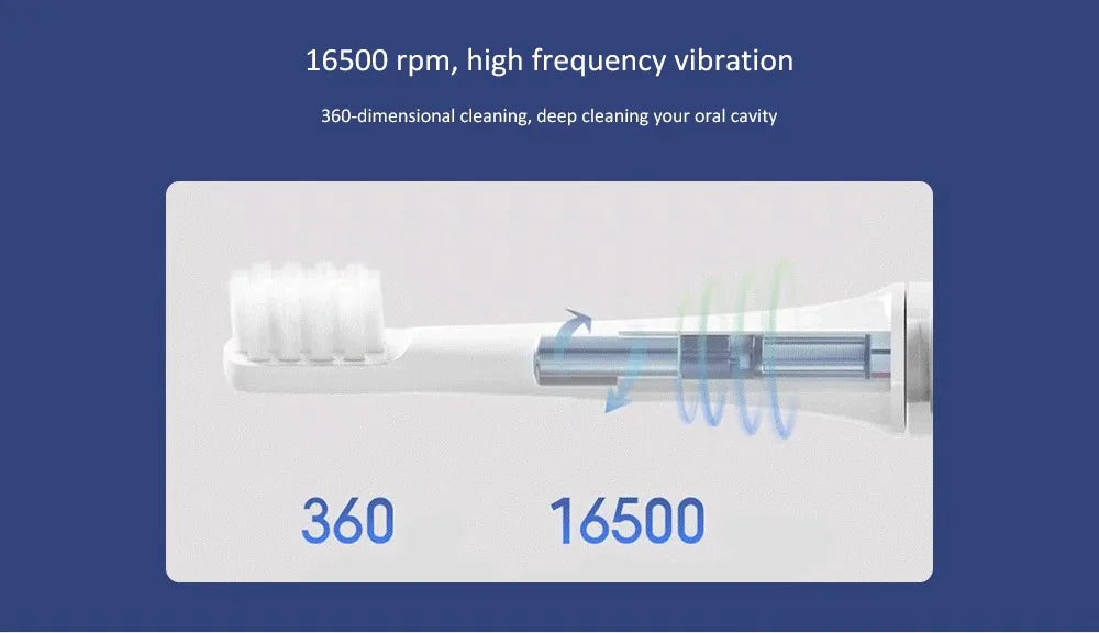 XIAOMI MIJIA T100 Sonic Electric Toothbrush Cordless USB Rechargeable Toothbrush Waterproof Ultrasonic Automatic Tooth Brush