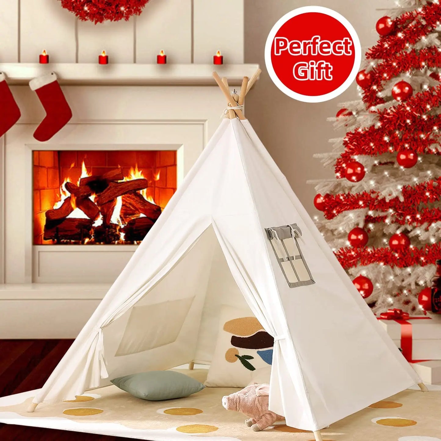 1.35m Tent For Kid Play House Wigwam for Children Portable Children Tipi Tents Teepee Tipi Infantil Kid Tent Girl Play Room