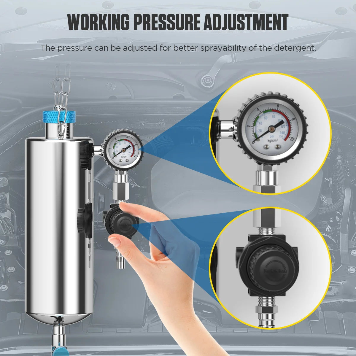 AUTOOL C80 Car Fuel Injector Cleaner Machine Pressure Adjustable Non-Dismantle Auto Maintenance Nozzle Cleaning Washing Tool Hot