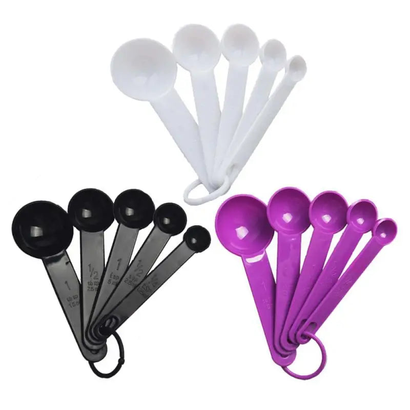 New 5Pcs/set Kitchen Measuring Spoon Teaspoon Coffee Sugar Cups With Scale Tools Dropship Scoop Baking Cooking