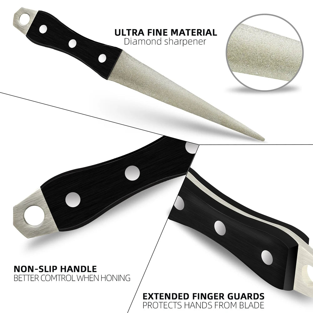 Whetstone Stone Diamond Knife Sharpener Knife Sharpening Curved Surface for Knife Scissors Honing Bar Kitchen Grinding Tool