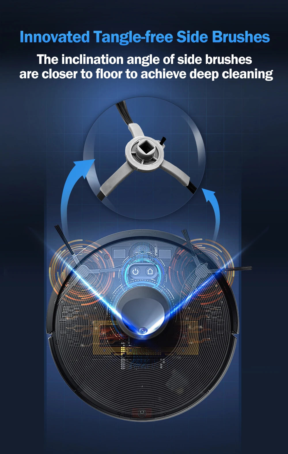 Robot Vacuum Cleaner ABIR X6 , 6000PA Suction, Smart Eye System,APP Virtual Barrier,Smart Home Appliance,Auto Floor Mopping