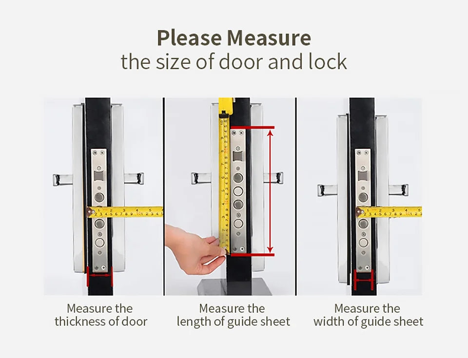 YRHAND Matt Black Fingerprint Door Lock TTLock App Code Card Key Smart Door Lock Security Digital Electronic Lock For Home