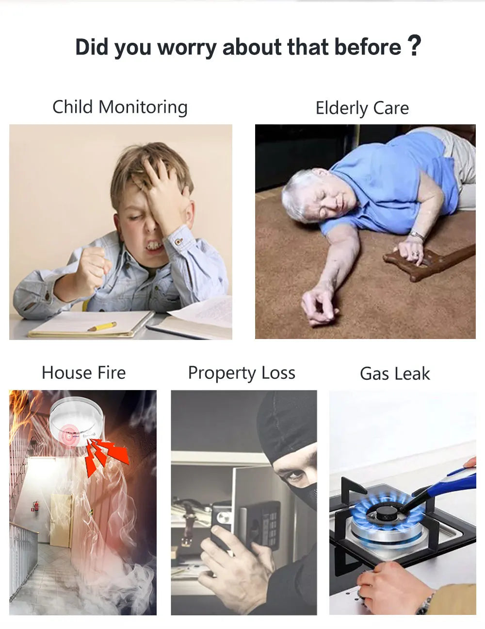 Tuya Smart 2G Alarm System for Home Burglar Security 433MHz WiFi GSM Alarm Wireless House App Control