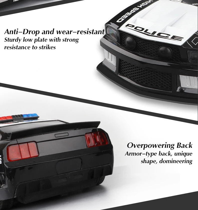 1/12 Big 2.4GHz Super Fast Police RC Car Remote Control Cars Toy with Lights Durable Chase Drift Vehicle toys for boys kid Child