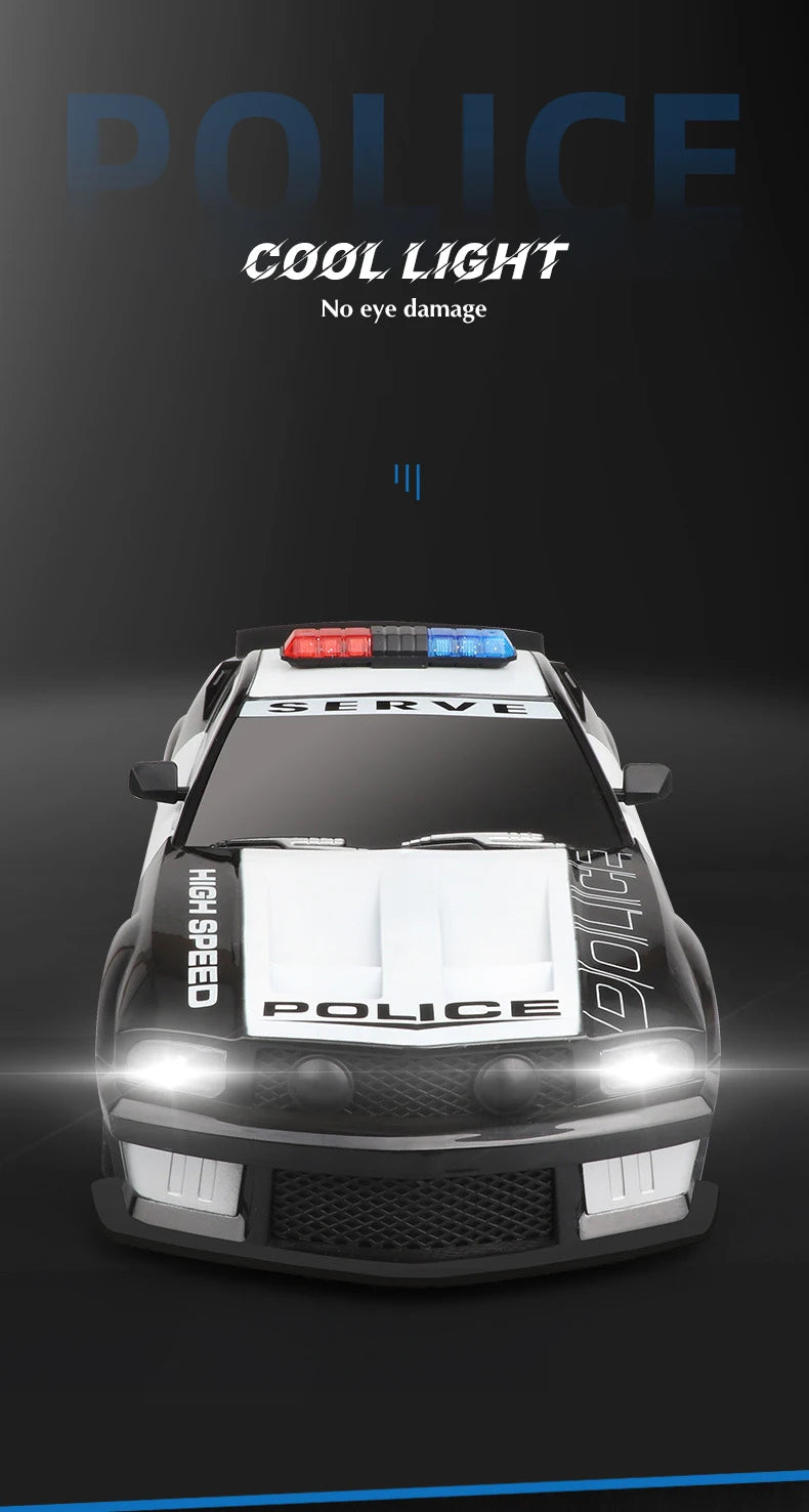 1/12 Big 2.4GHz Super Fast Police RC Car Remote Control Cars Toy with Lights Durable Chase Drift Vehicle toys for boys kid Child