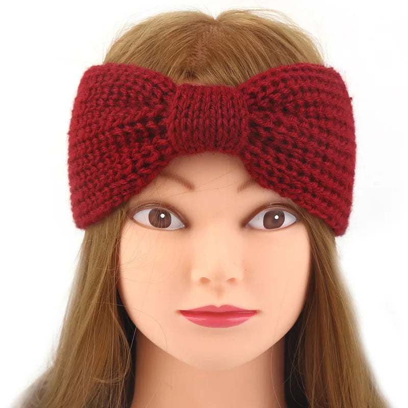 Women Headband Solid Color Elastic Hair Bands Twisted Knitted Turban Headwrap Winter Girls Hairband Fashion Hair Accessories