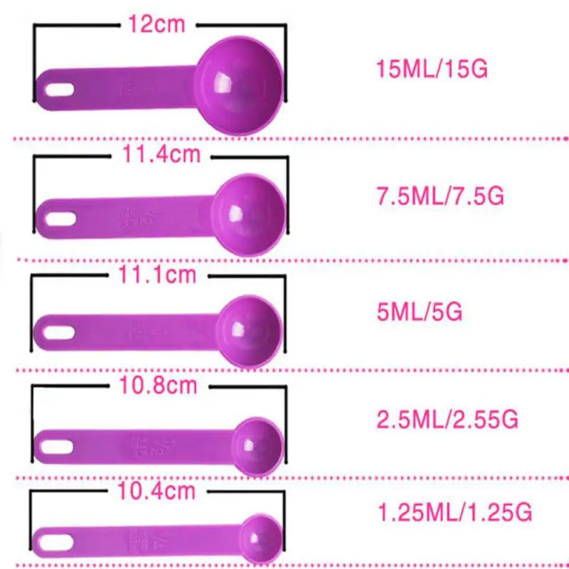 New 5Pcs/set Kitchen Measuring Spoon Teaspoon Coffee Sugar Cups With Scale Tools Dropship Scoop Baking Cooking