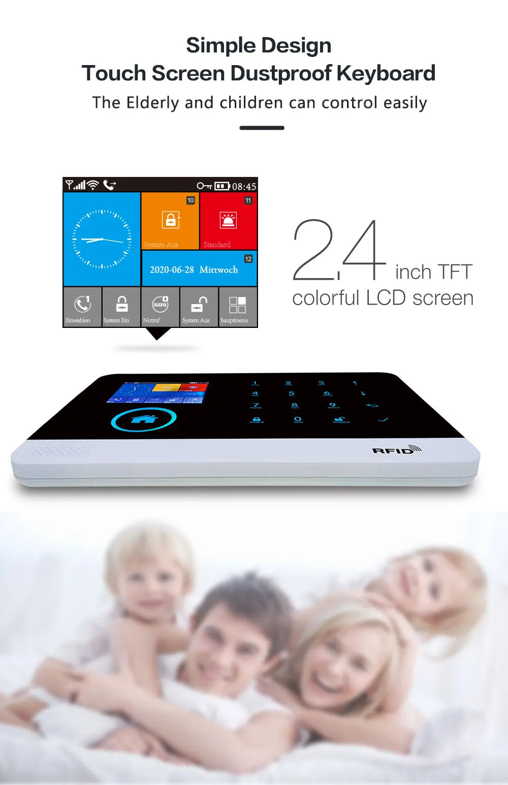 Tuya Smart 2G Alarm System for Home Burglar Security 433MHz WiFi GSM Alarm Wireless House App Control