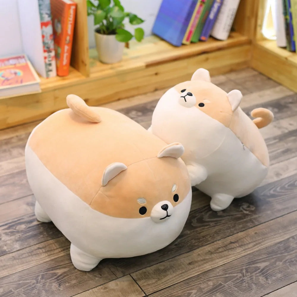 1pc Lovely Fat Shiba Inu & Corgi Dog Plush Toys Stuffed Soft Kawaii Animal Cartoon Pillow Dolls Gift for Kids Baby Children