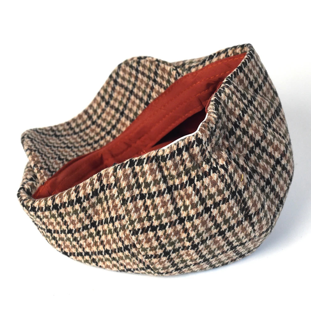 Autumn Winter Plaid Newsboy Ivy Caps Casual Beret Hats England Gatsby Retro Hat Driver Flat Cap