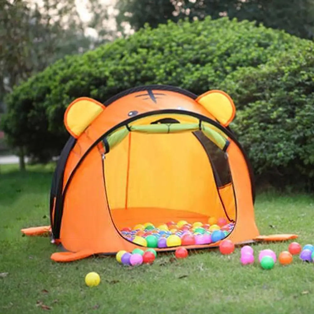 Portable Tiger kids' Tent Cartoon Animal Children Play House Outdoors Pop Up Toy Tent Indoor Net Baby Ball Pit Pool Dropship