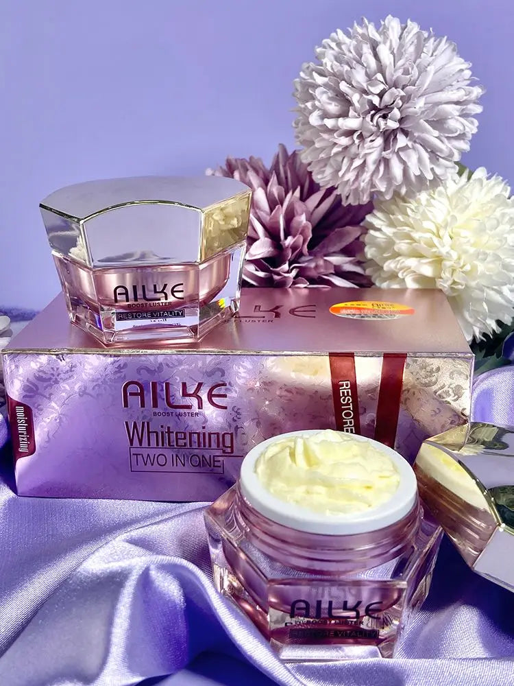 AILKE Lightenin Anti-Wrinkle Face Cream With Collagen, Hyaluronic Acid, Whitening Skin Care Women Facial Moisturizer Set