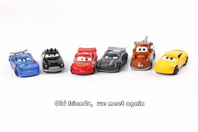 7PCS/Set Disney Pixar Car 3 Lightning McQueen Jackson Storm Uncle Truck Diecast Metal Car Model car Toy Boy Gift for boy