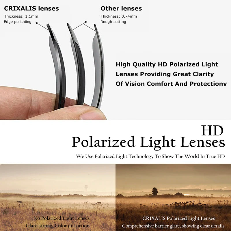 CRIXALIS Square Polarized Sunglasses For Women 2024 Brand Design Anti Glare Driving Retro Sun Glasses Men UV400 zonnebril heren