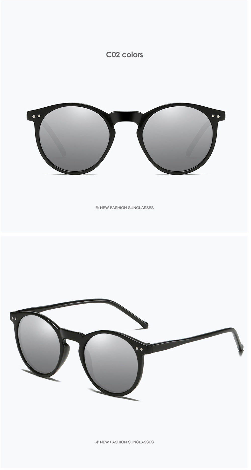 MUSELIFE Retro Polarized Sunglasses Men Women Vintage Small Round Frame Sun Glasses Polaroid Lens UV400 Goggles Shades Eyewear