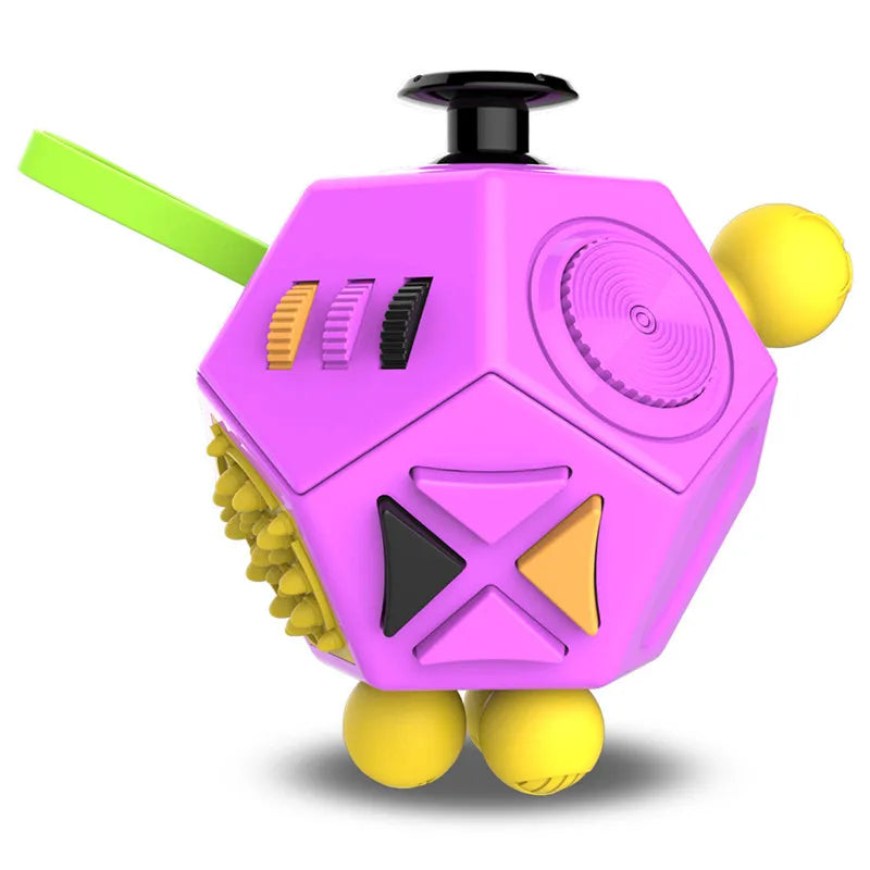 12 Sides Fidget Cube Toys Anti-Stress Antistress Sensory Toys For Children Kids Adults Autism ADHD OCD Anxiety Relief Focus