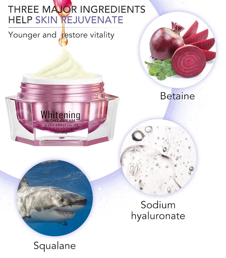 AILKE Lightenin Anti-Wrinkle Face Cream With Collagen, Hyaluronic Acid, Whitening Skin Care Women Facial Moisturizer Set