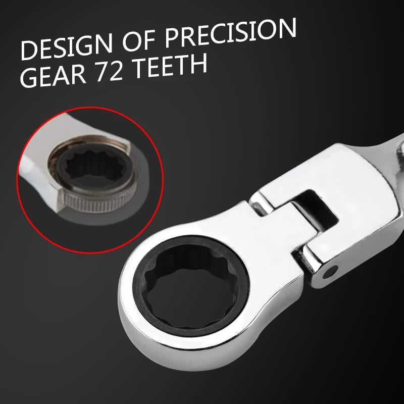Key Ratchet Wrench Spanner Socket Tool Flexible Reversible Head Combination Ratchet Wrench Universal keys Car Tools