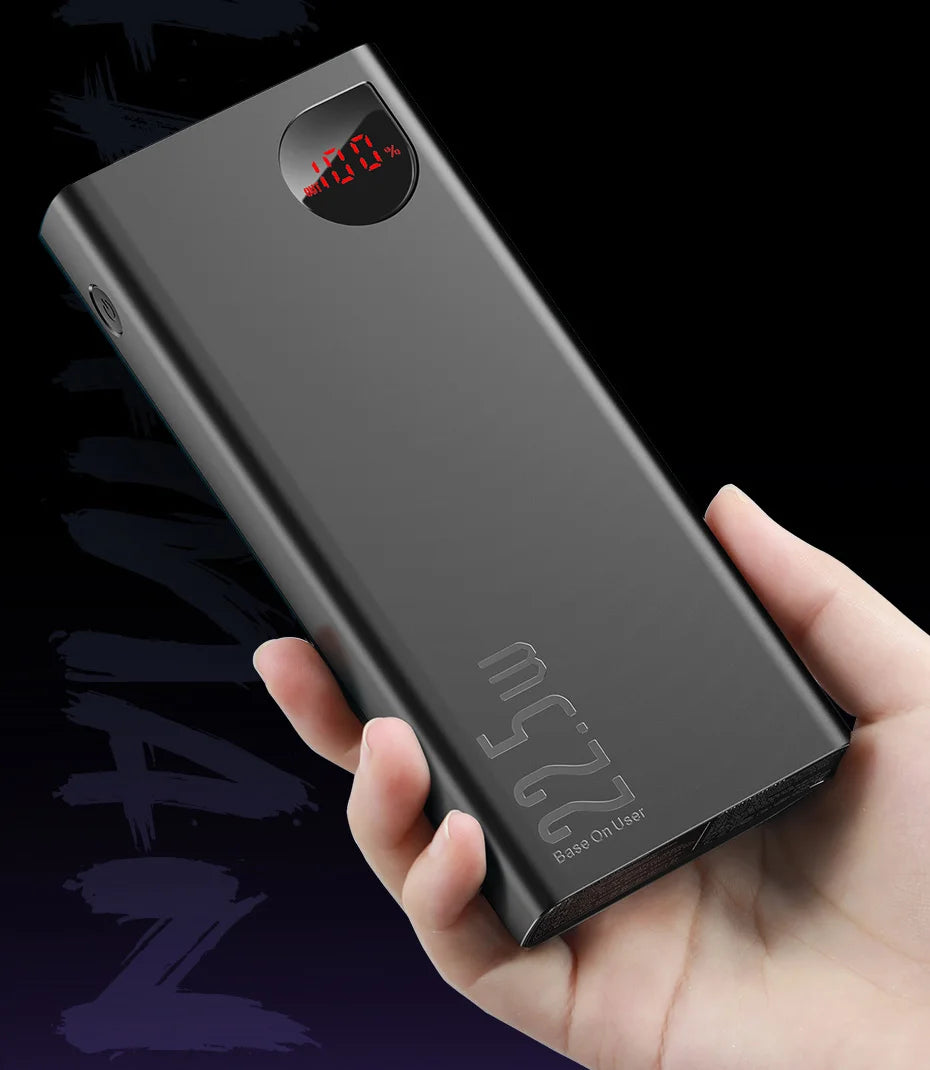 Baseus 22.5W Power Bank 20000mAh Portable Fast Charging Powerbank Type C PD Qucik Charge External Battery Charger For iPhone 16