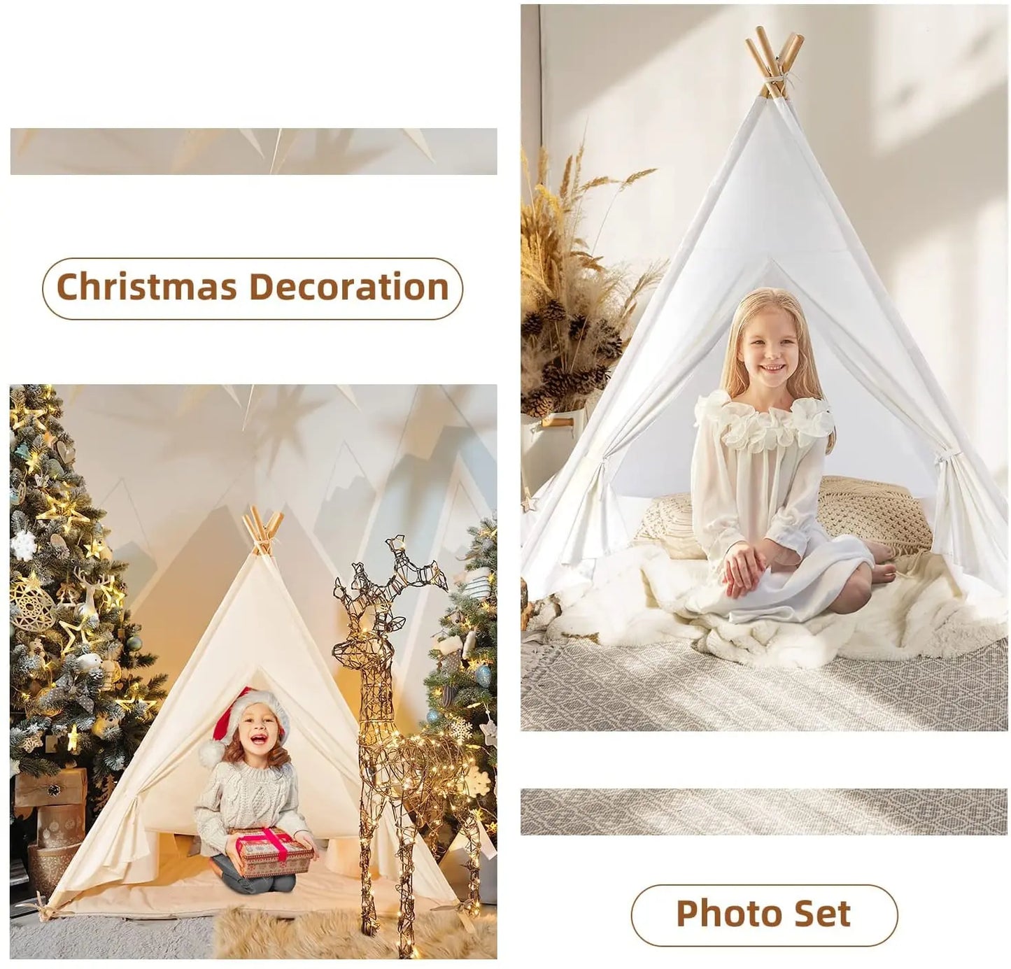 1.35m Tent For Kid Play House Wigwam for Children Portable Children Tipi Tents Teepee Tipi Infantil Kid Tent Girl Play Room