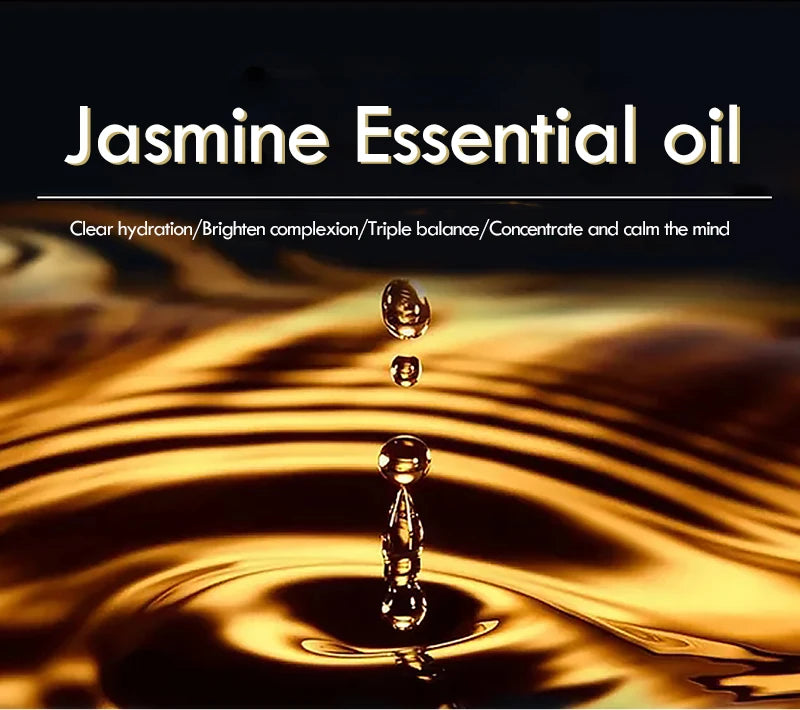Jasmine Essential Oil,Natural Jasmine Oil for Diffuser Massage Body Skin Hair Care Fragrance