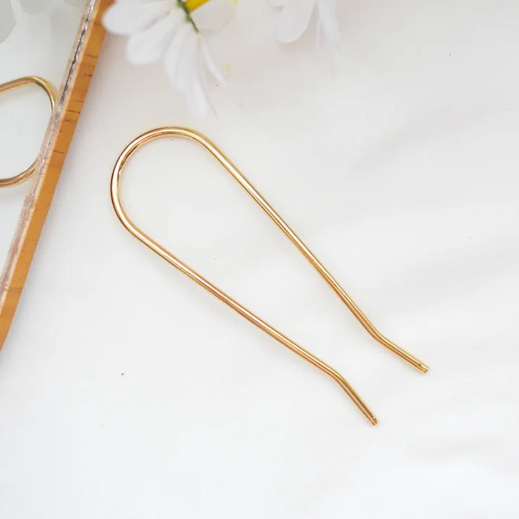 New Pearl Hairpins Korean U-shaped Metal Shell Hair Clip Pins Women Girls Hair Sticks Bun Maker Hair Styling Accessories Gifts