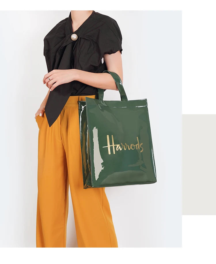 New Fashion Style Jelly Handbag for Women Eco Friendly Flower Tote Shopping Bag Reusable Waterproof PVC Shoulder Shopper Bag