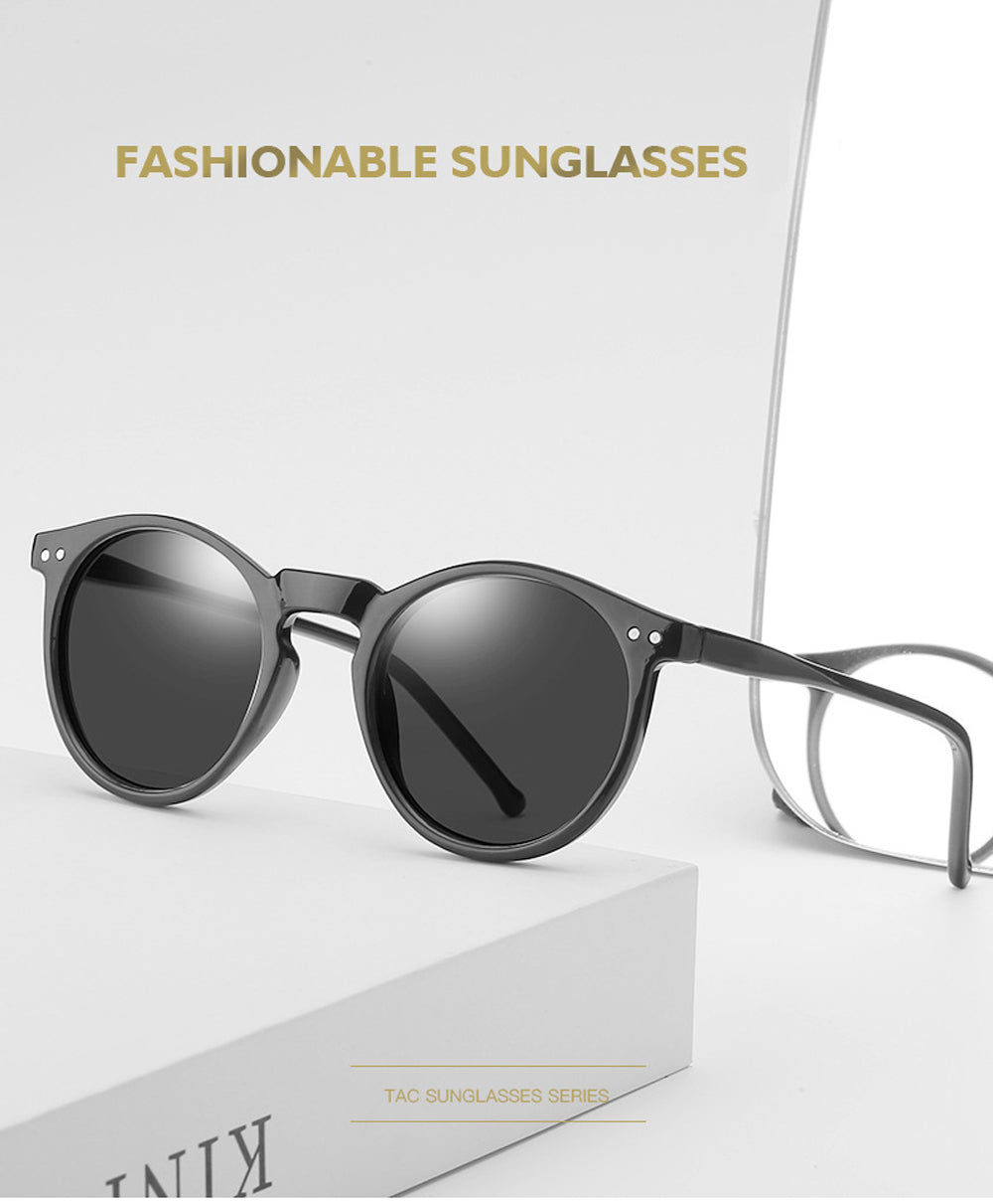 MUSELIFE Retro Polarized Sunglasses Men Women Vintage Small Round Frame Sun Glasses Polaroid Lens UV400 Goggles Shades Eyewear