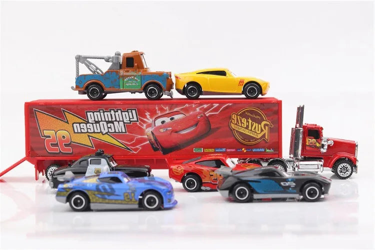 7PCS/Set Disney Pixar Car 3 Lightning McQueen Jackson Storm Uncle Truck Diecast Metal Car Model car Toy Boy Gift for boy