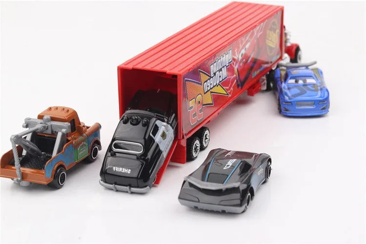 7PCS/Set Disney Pixar Car 3 Lightning McQueen Jackson Storm Uncle Truck Diecast Metal Car Model car Toy Boy Gift for boy