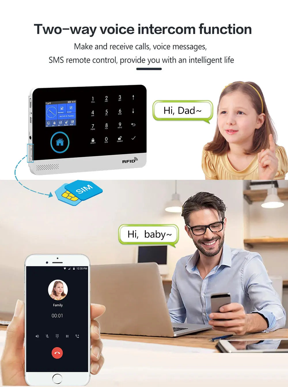 Tuya Smart 2G Alarm System for Home Burglar Security 433MHz WiFi GSM Alarm Wireless House App Control
