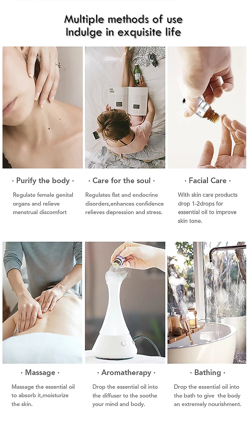 Jasmine Essential Oil,Natural Jasmine Oil for Diffuser Massage Body Skin Hair Care Fragrance