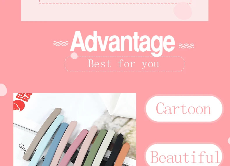 5Pcs/Set Candy Colors Hair Clips For Girls Women Simple Basic Sweet Hairpins Painted Colorful Matte Hair Accessories Barrette