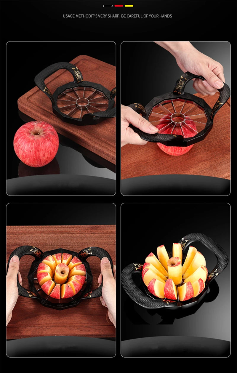 8/12 Blade Stainless Steel Apple Corer Slicer Fruit Splitter Pear Divider Cutting Knife Vegetable Chopper Kitchen Utensils