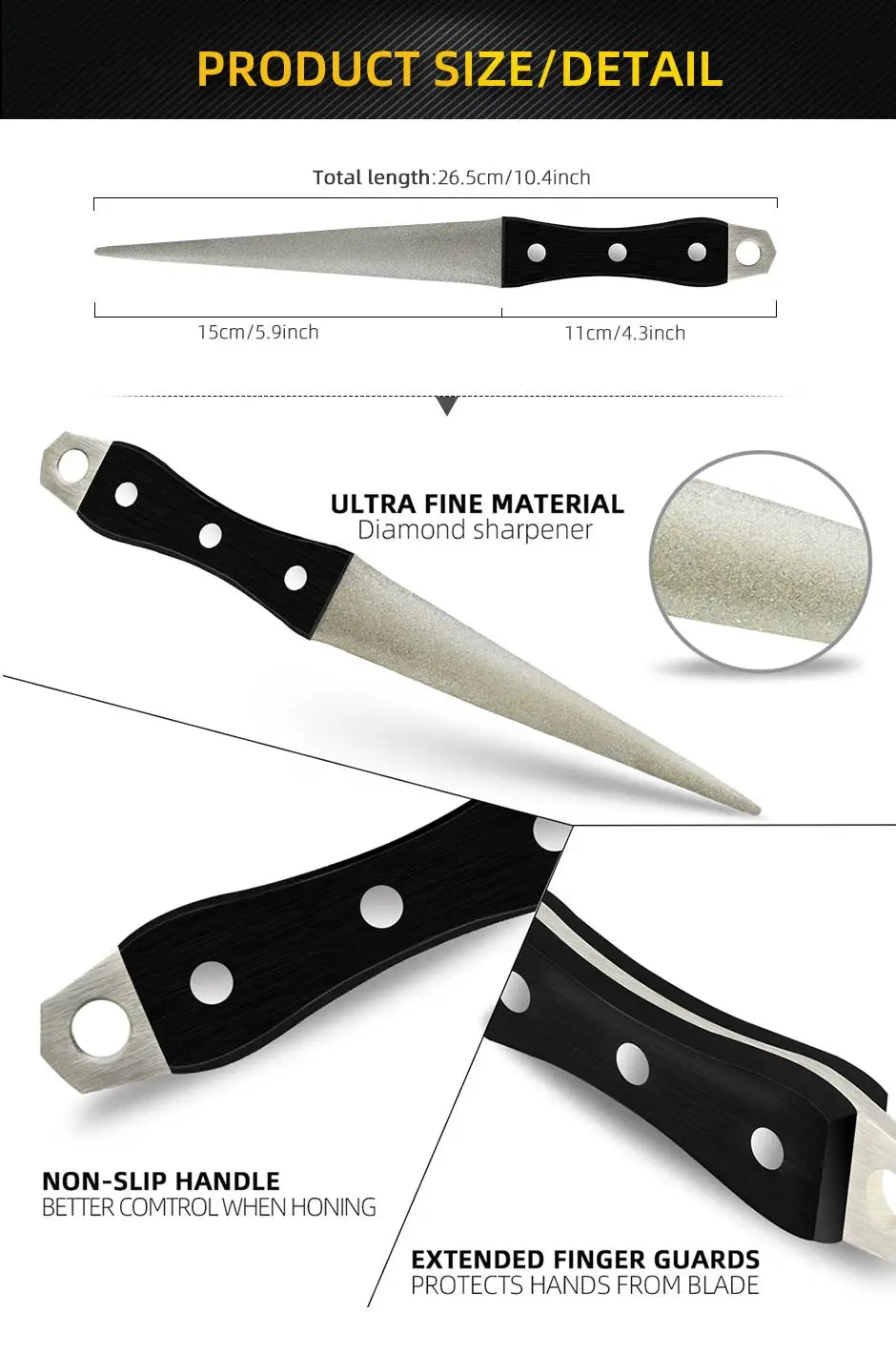 Whetstone Stone Diamond Knife Sharpener Knife Sharpening Curved Surface for Knife Scissors Honing Bar Kitchen Grinding Tool