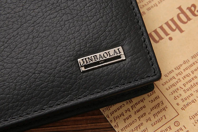 Classic Short Genuine Leather Men Wallets Fashion Coin Pocket Card Holder Men Purse Simple Quality Male Wallets