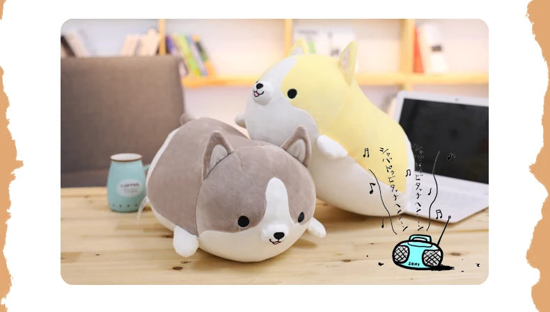 1pc Lovely Fat Shiba Inu & Corgi Dog Plush Toys Stuffed Soft Kawaii Animal Cartoon Pillow Dolls Gift for Kids Baby Children