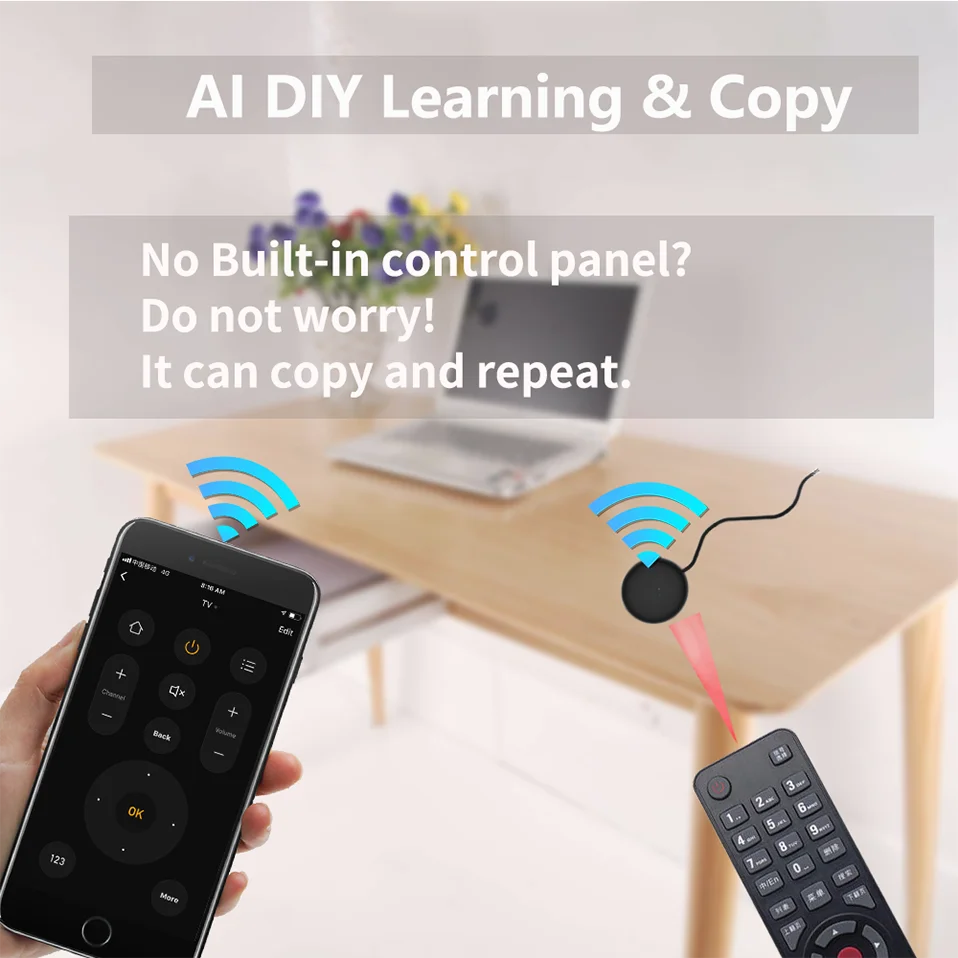 Tuya WiFi IR Remote Control for Smart Home for TV Air Condition works with Alexa Google Home Yandex Alice
