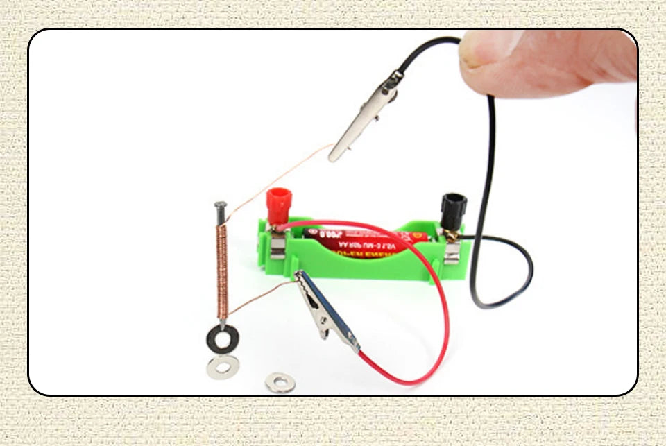 Kids Science Experiment Kit DIY Magnet Bar Ring Horseshoe Car Compass Kid Science Experiment Tool with Box Educational teaching