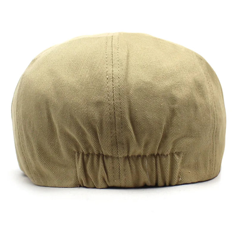 Solid Cotton Newsboy Caps Men Flat Peaked Cap Women Painter Beret Hats 30