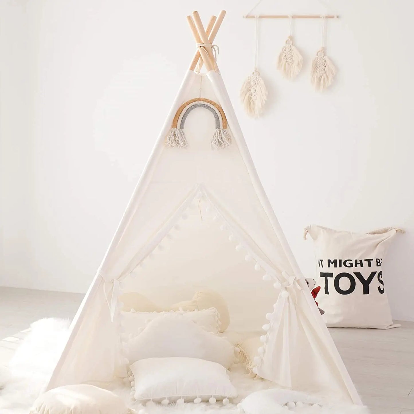 1.35m Tent For Kid Play House Wigwam for Children Portable Children Tipi Tents Teepee Tipi Infantil Kid Tent Girl Play Room