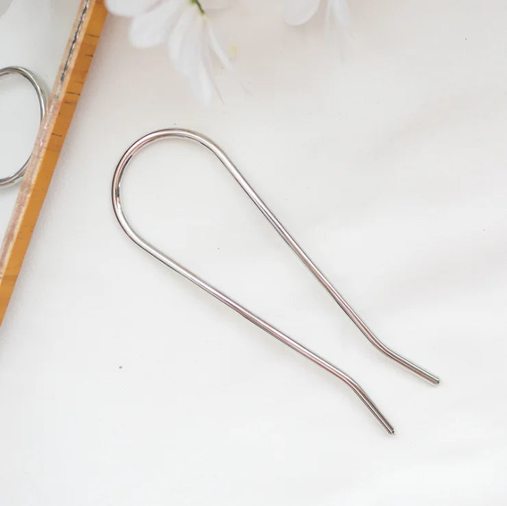 New Pearl Hairpins Korean U-shaped Metal Shell Hair Clip Pins Women Girls Hair Sticks Bun Maker Hair Styling Accessories Gifts