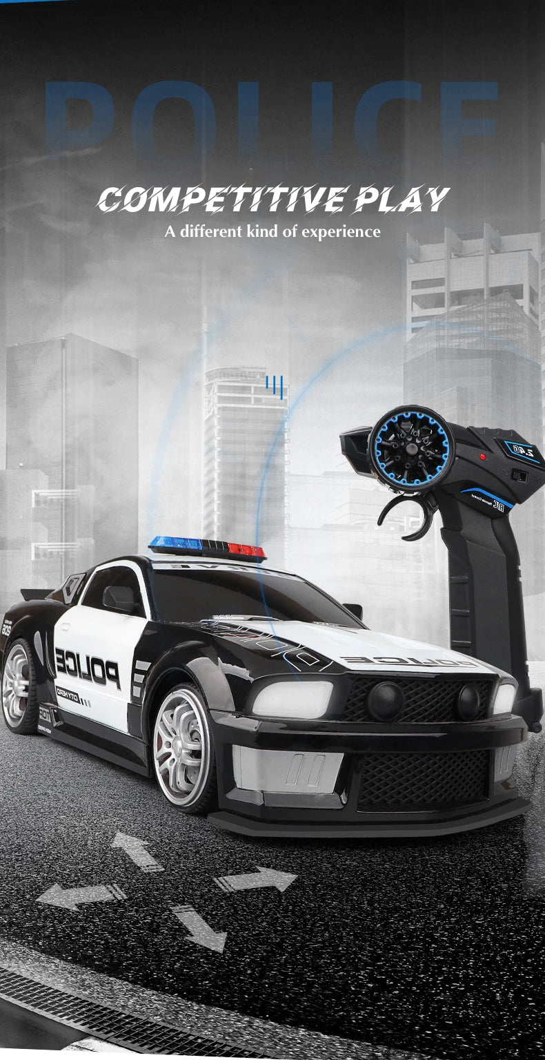 1/12 Big 2.4GHz Super Fast Police RC Car Remote Control Cars Toy with Lights Durable Chase Drift Vehicle toys for boys kid Child